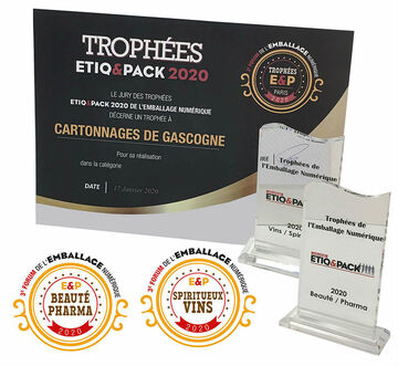 2020 COMMENCE FORT ! 2 Trophées pour les Cartonnages de Gascogne